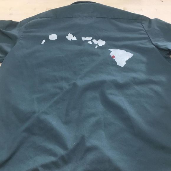 Custom Dickies Work Wear Hawaii Island button down - Picture 1 of 6